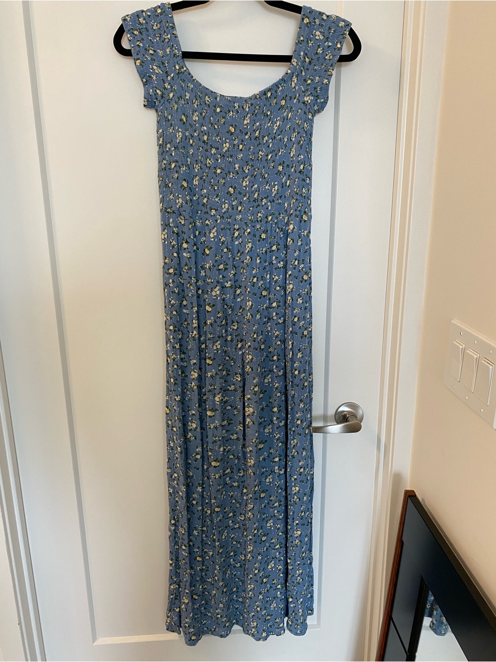 Blue Floral Maxi Dress
